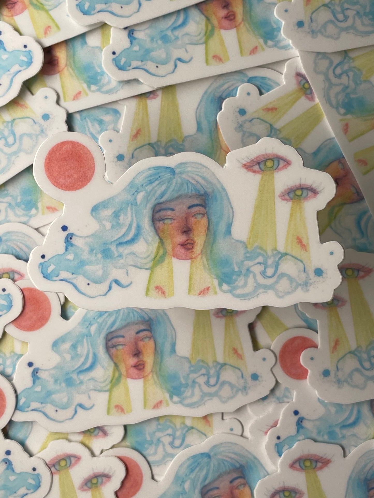 Vinyl stickers - waterproof - UFO Babe