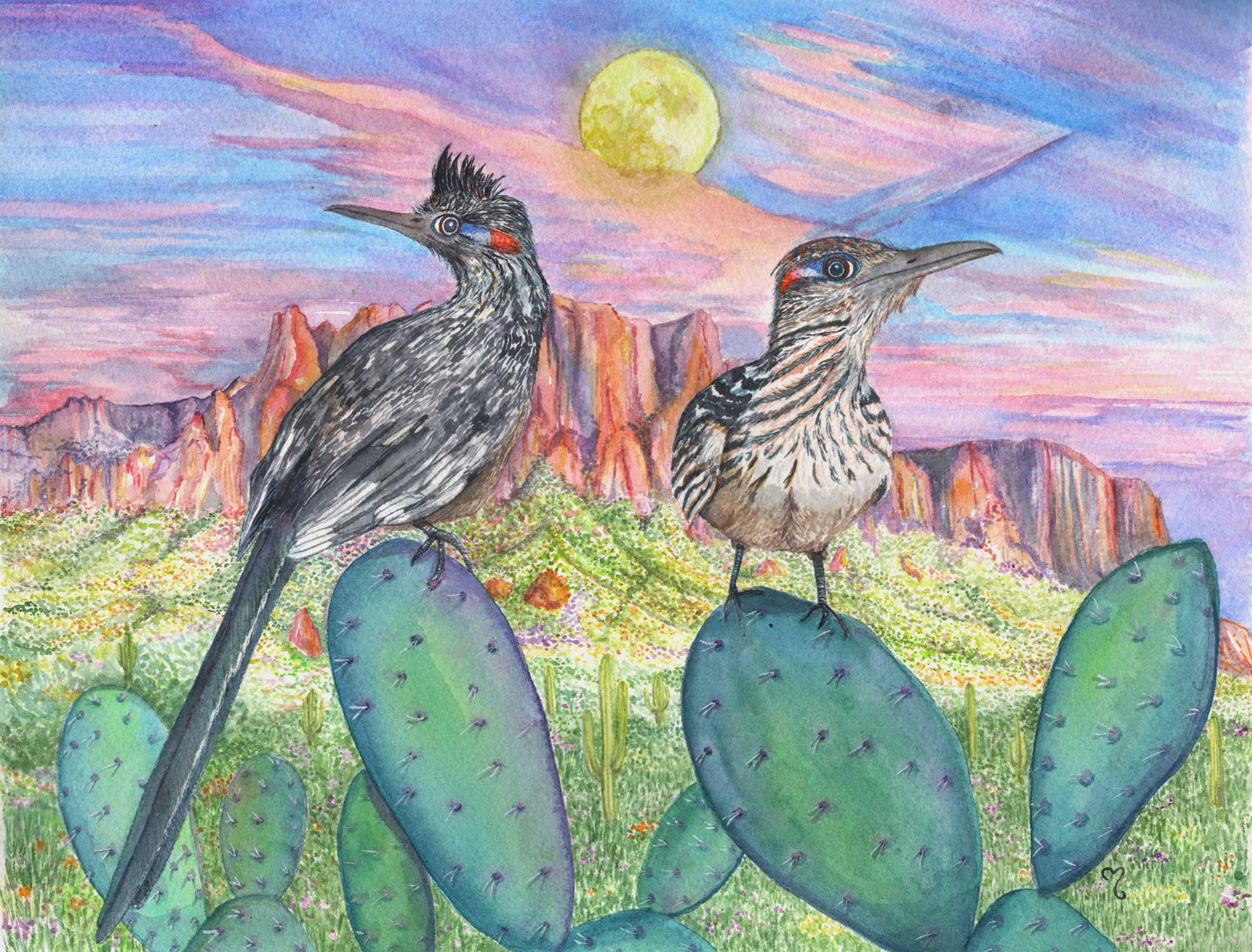Road Runner Pair - Giclee fine art prints