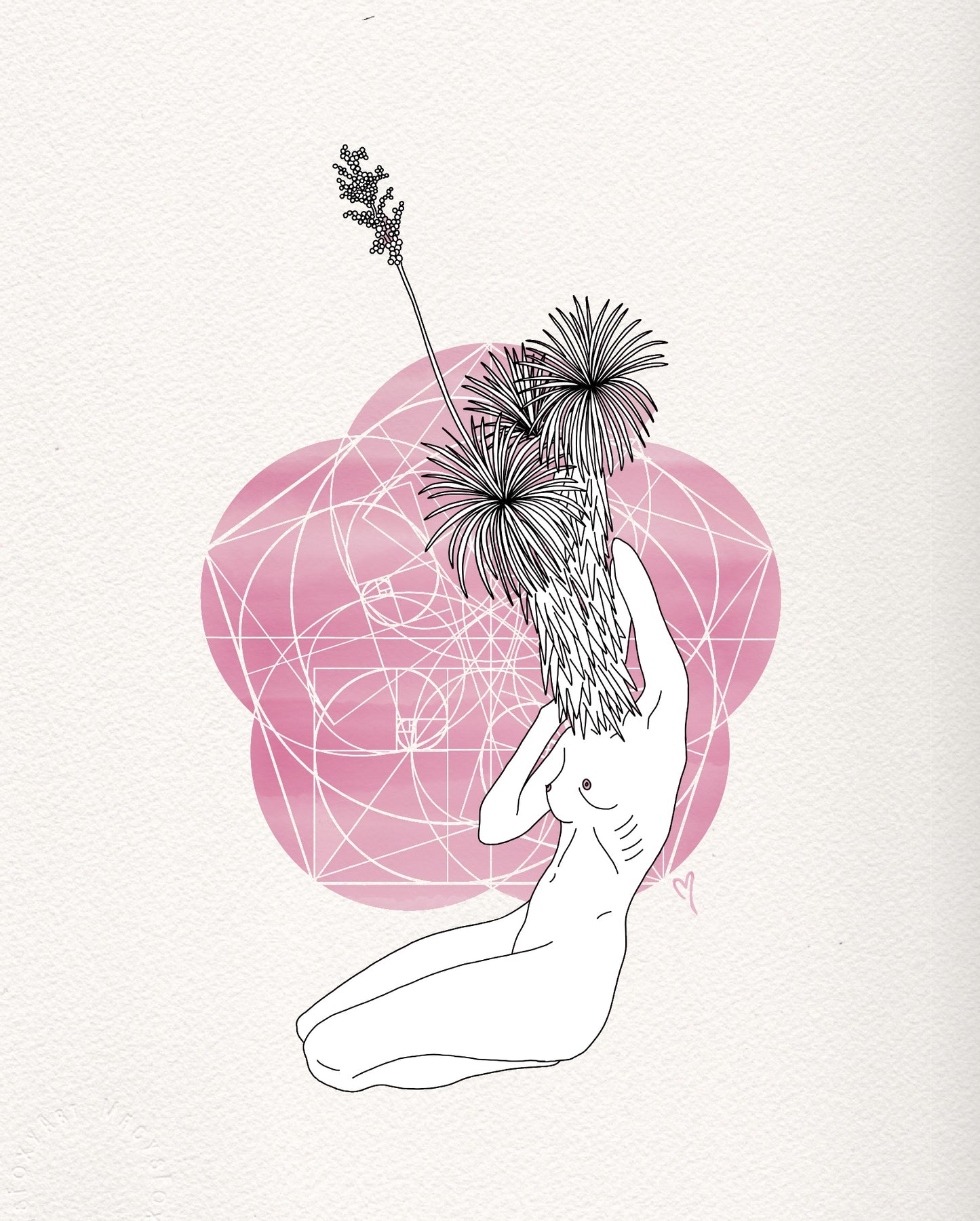 Pink Yucca Pinup - Giclee fine art prints