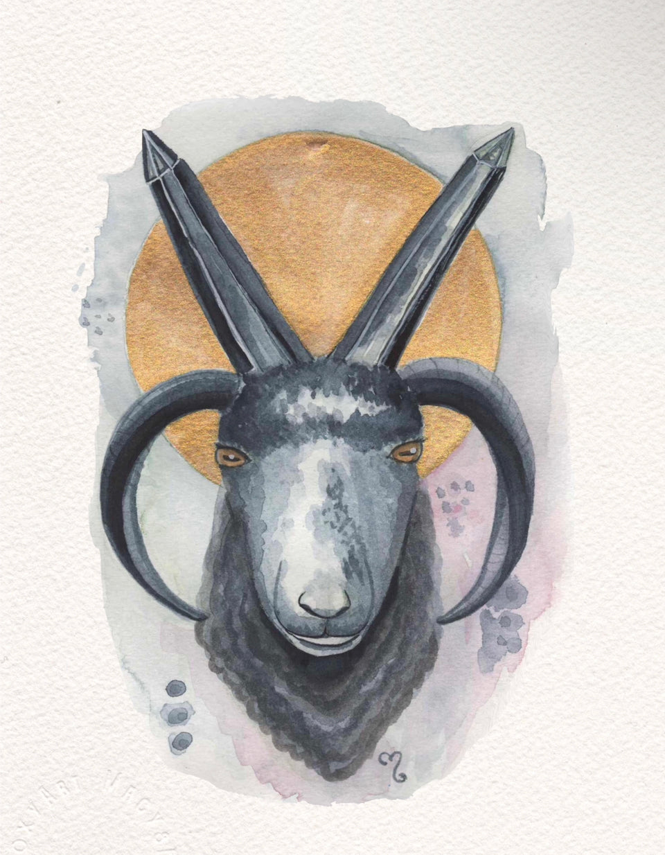 Smokey Quartz Goat - Giclee fine art prints